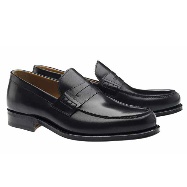 Moreschi Coventry Goodyear Welted Penny Loafers Black