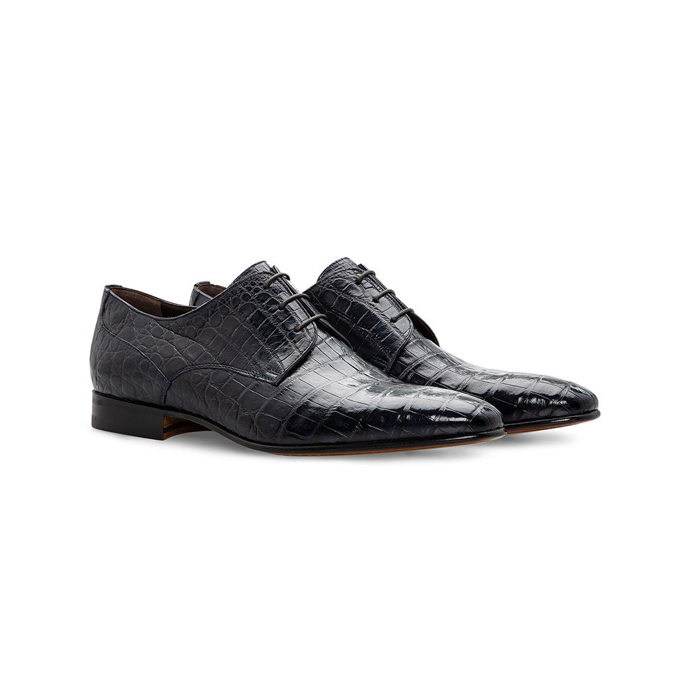 Moreschi Crocodile Derby Navy Blue