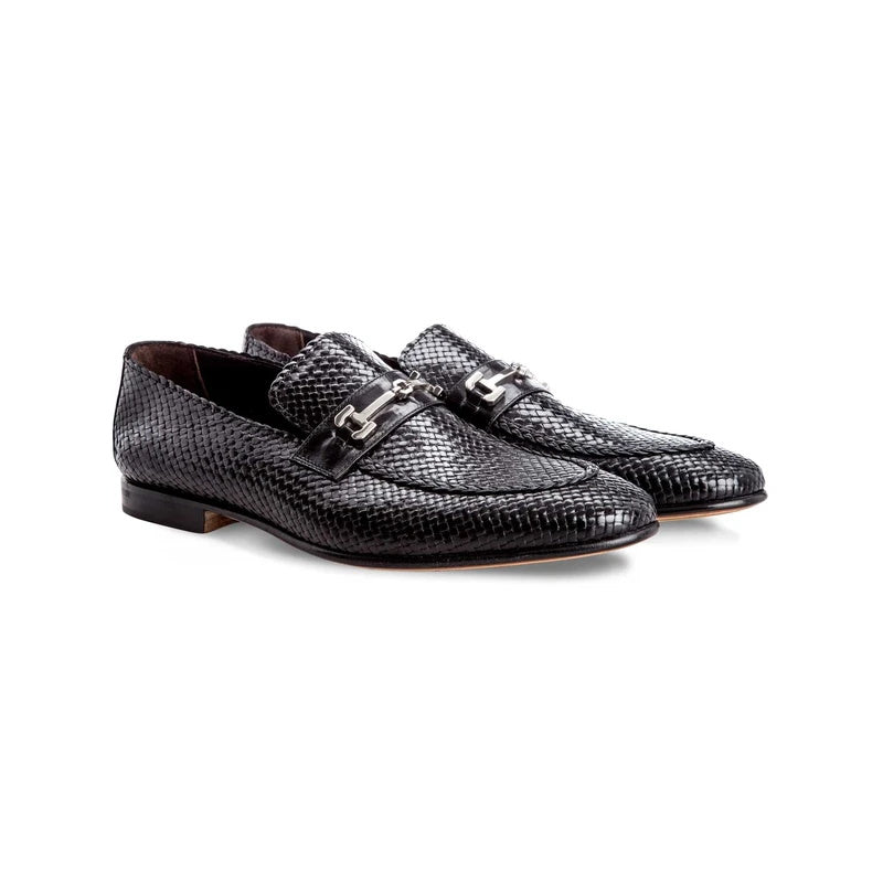 Moreschi Cuba Woven Loafers Black