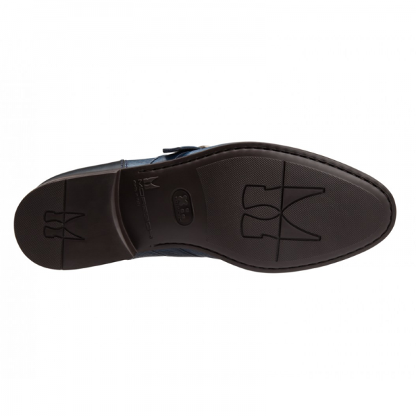 Moreschi 042159A Deerskin Strap Loafers Blue (SPECIAL ORDER)