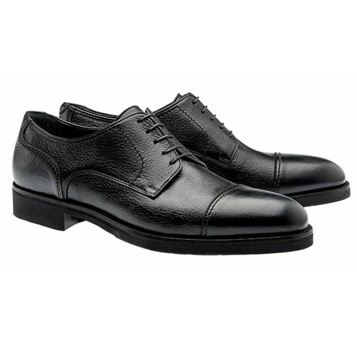 Moreschi Detroit Deerskin Cap Toe Shoes Black