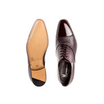 Moreschi Digione Peccary & Calfskin Cap Toe Shoes Burgundy