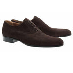 Moreschi Suede Cap Toe Oxfords Dark Brown
