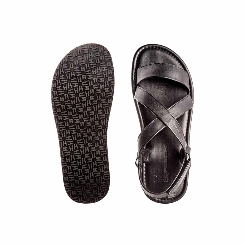 Moreschi Freeport Calfskin Sandals Black