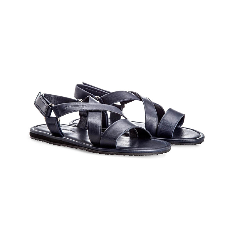 Moreschi Freeport Calfskin Sandals Navy