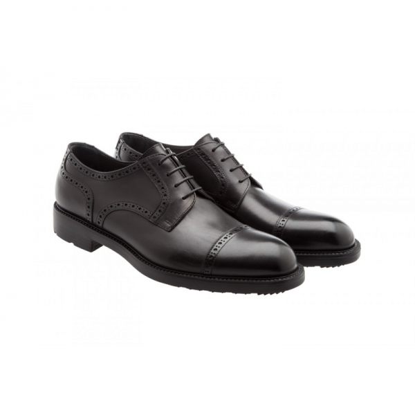 Moreschi Goteborg Cap Toe Shoes Black