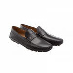 Moreschi Havana Lambskin Driving Loafers Black
