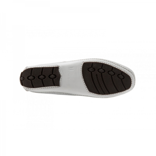 Moreschi Havana Lambskin Driving Loafers White