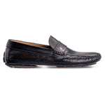 Moreschi Havana Lambskin Driving Loafers Black