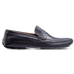 Moreschi Havana Lambskin Driving Loafers Blue
