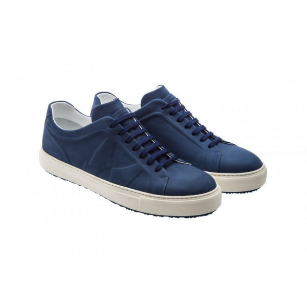 Moreschi Kos Calfskin & Nubuck Sneakers White / Navy 