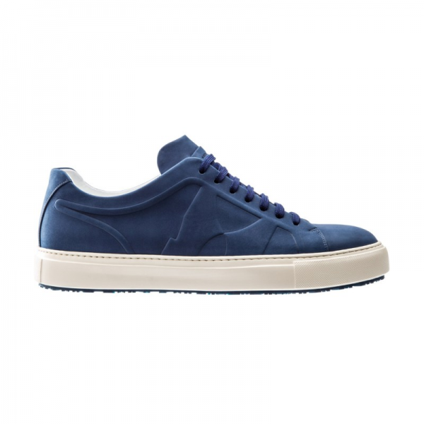 Moreschi Kos Calfskin & Nubuck Sneakers White / Navy 