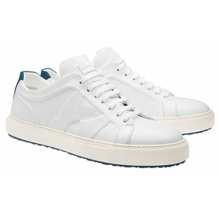 Moreschi Kos Calfskin & Nubuck Sneakers White / Navy 