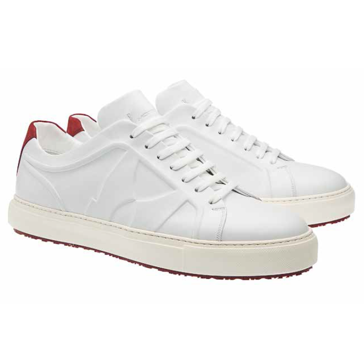 Moreschi Kos Calfskin & Nubuck Sneakers White / Red