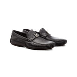 Moreschi Le Mans Deerskin Driving Loafers Black