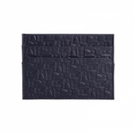 Moreschi Leather Embossed Credit Card Holder Dark Blue