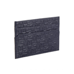 Moreschi Leather Embossed Credit Card Holder Dark Blue