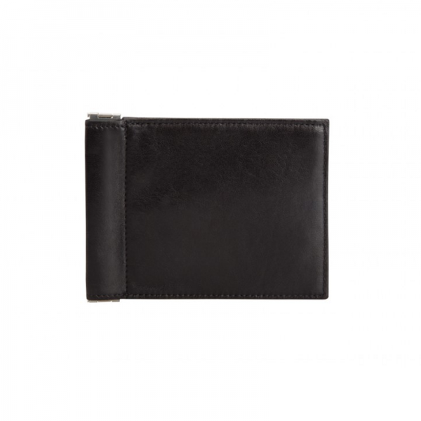 Moreschi Leather Credit Card Holder Black