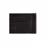 Moreschi Leather Credit Card Holder Black