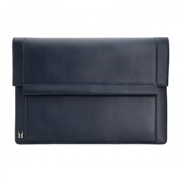 Moreschi Leather Hand Document Holder Dark Blue
