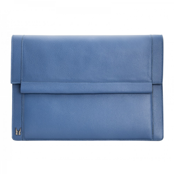 Moreschi Leather Hand Document Holder Denim