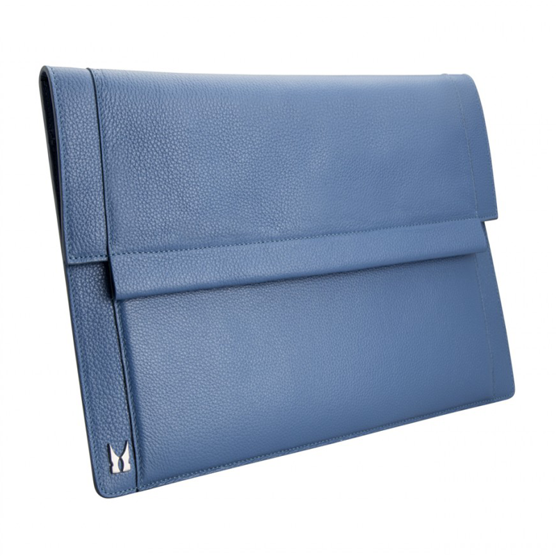 Moreschi Leather Hand Document Holder Denim