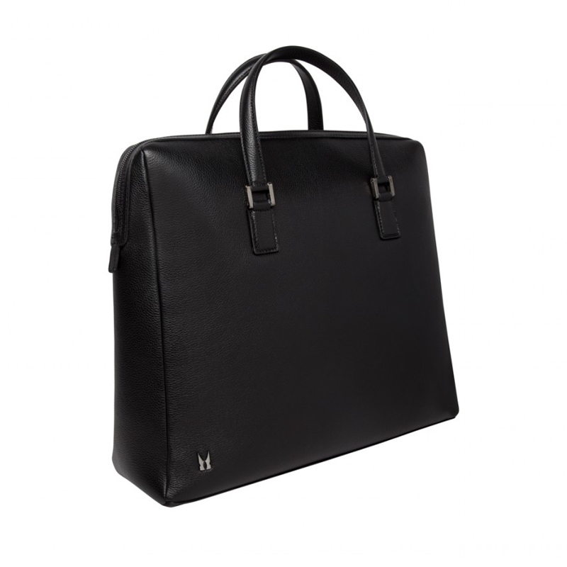Moreschi Leather Hand Or Shoulder Bag Black