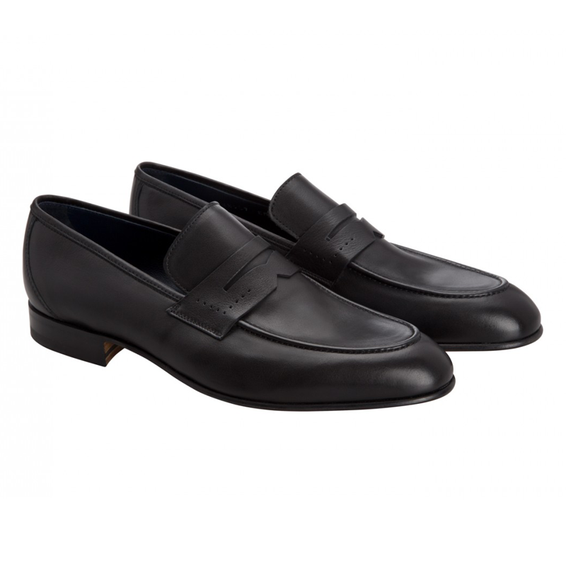 Moreschi 42127NE Leather Moccasin Black