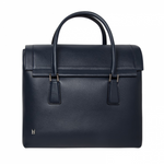 Moreschi Leather Travel Bag Dark Blue