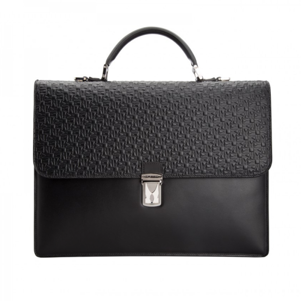 Moreschi Leather Working Bag Black