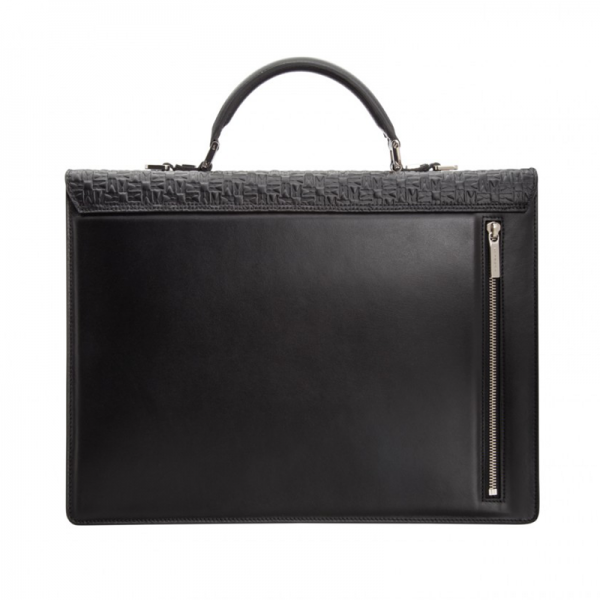 Moreschi Leather Working Bag Black