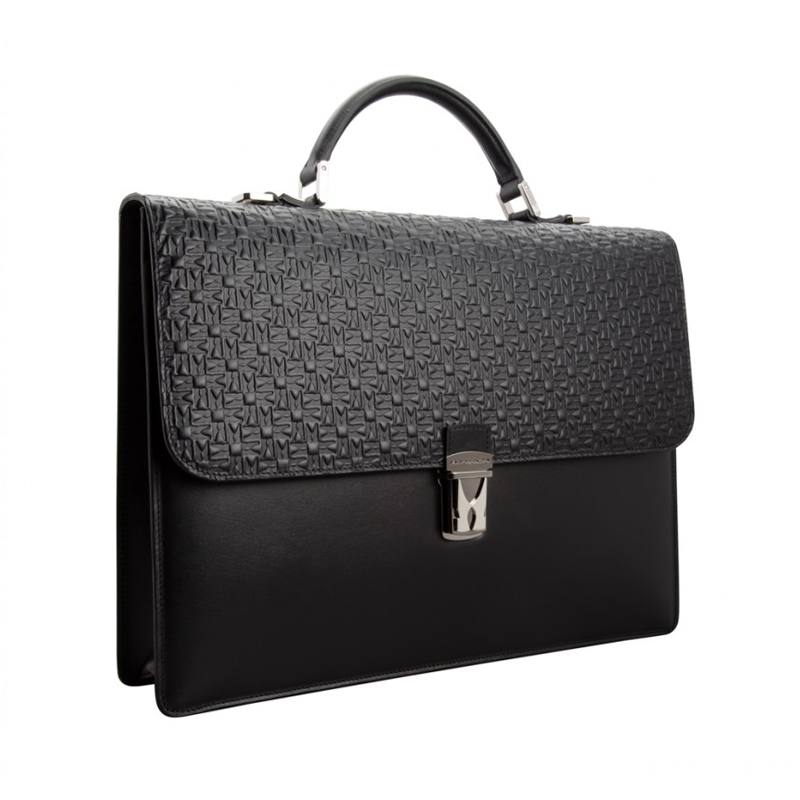 Moreschi Leather Working Bag Black
