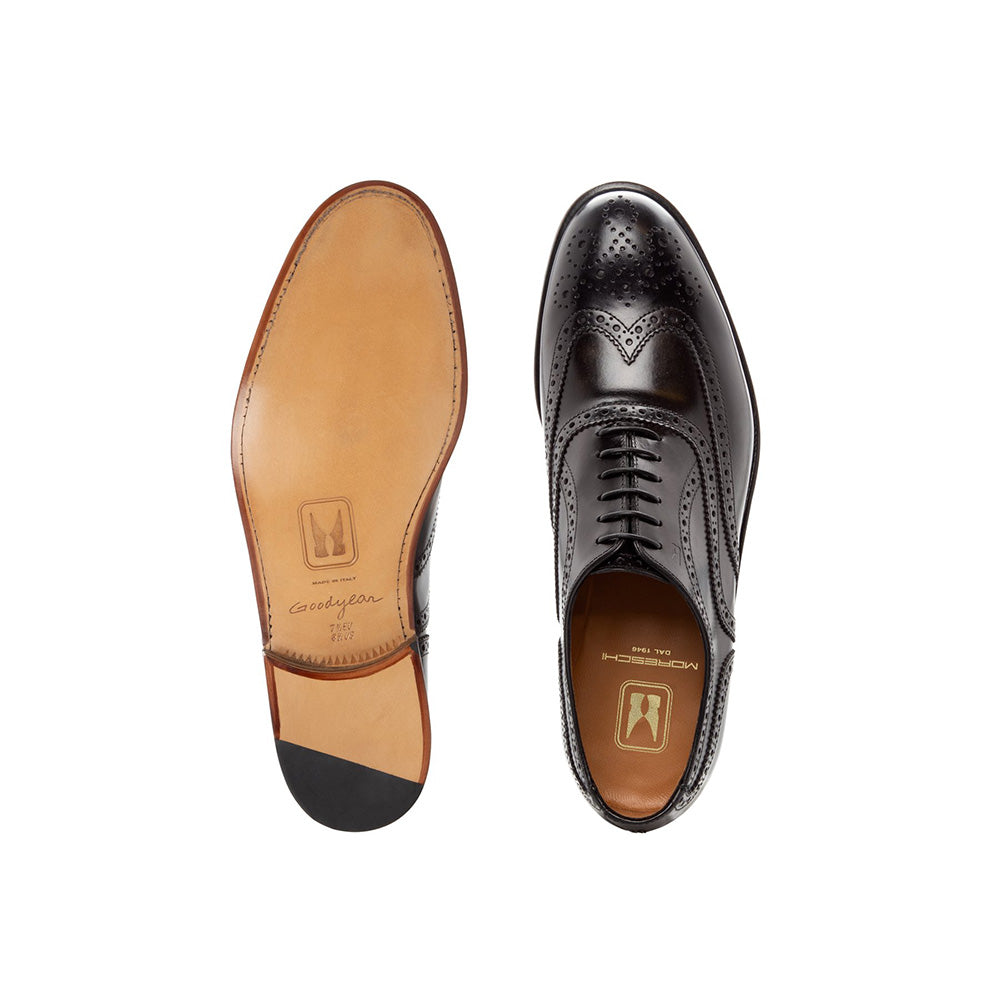 Moreschi Leicester Brogue Oxfords Black