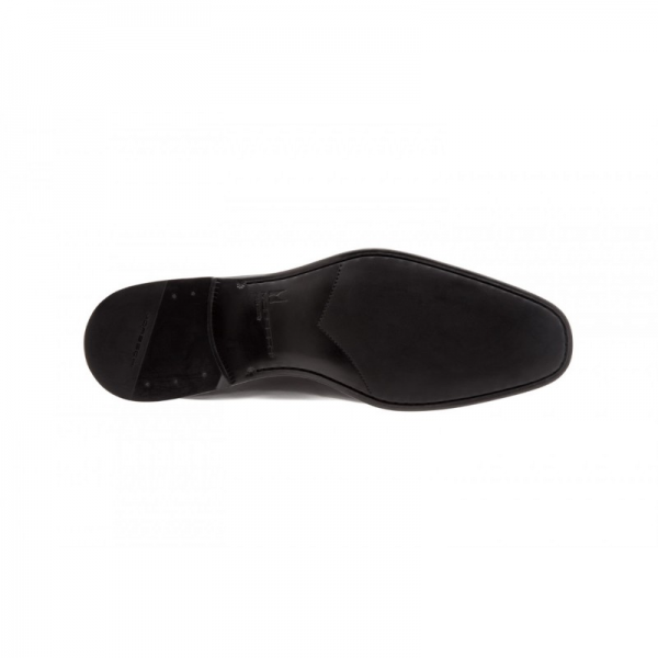 Moreschi Liegi Buffalo Apron Toe Loafers Black