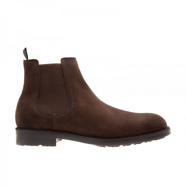 Moreschi Lubecca Suede Slip on Boots Dark Brown