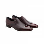 Moreschi Metz Peccary & Calfskin Loafers Burgundy (SPECIAL ORDER)