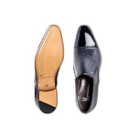 Moreschi Metz Peccary & Calfskin Loafers Navy