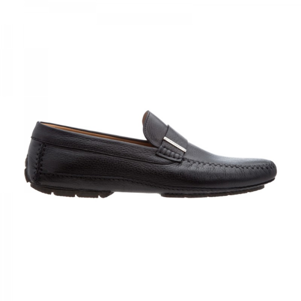 Moreschi Miami Deerskin Driving Loafers Black (Special Order)
