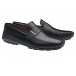 Moreschi Miami Deerskin Driving Loafers Black