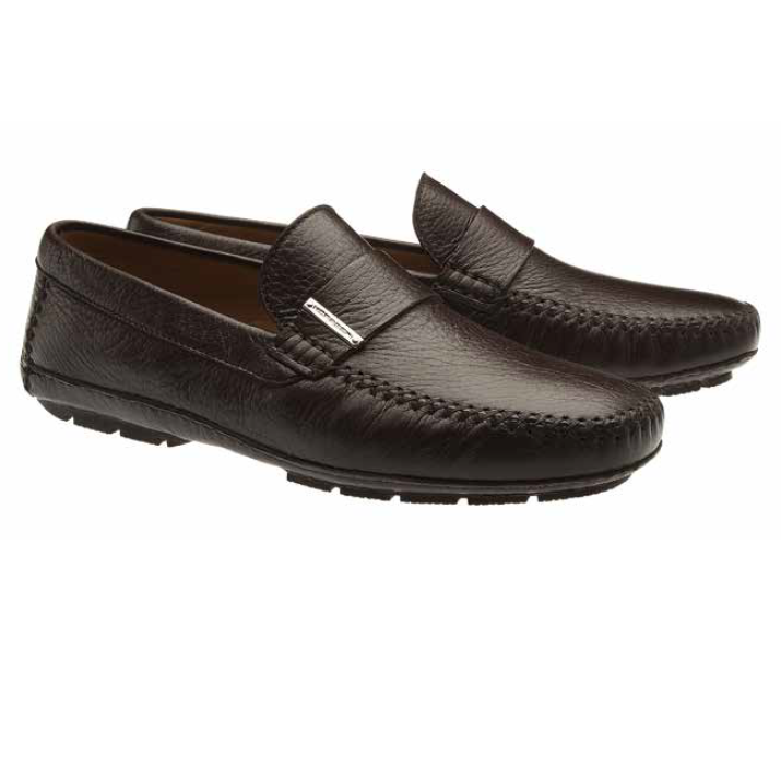 Moreschi Miami Deerskin Driving Loafers Dark Brown