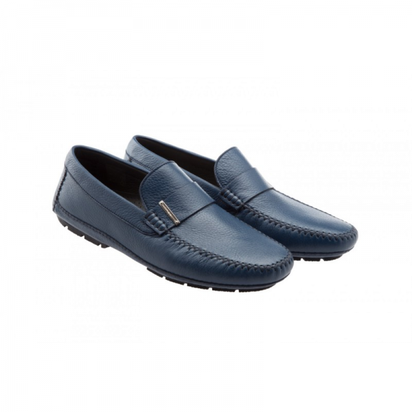 Moreschi Miami Deerskin Driving Loafers Navy (Special Order)