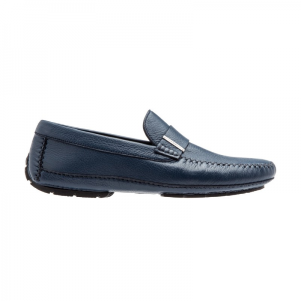 Moreschi Miami Deerskin Driving Loafers Navy (Special Order)