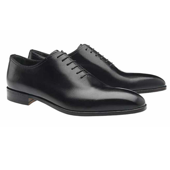 Moreschi Montreal Plain Toe Calfskin Oxfords Black