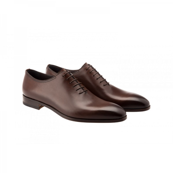 Moreschi Montreal Plain Toe Calfskin Oxfords Brown