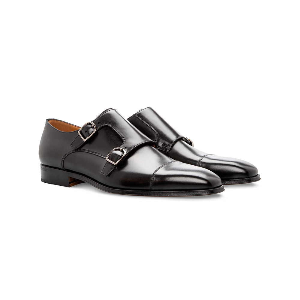 Moreschi Mosca Double Monkstrap Shoes Black
