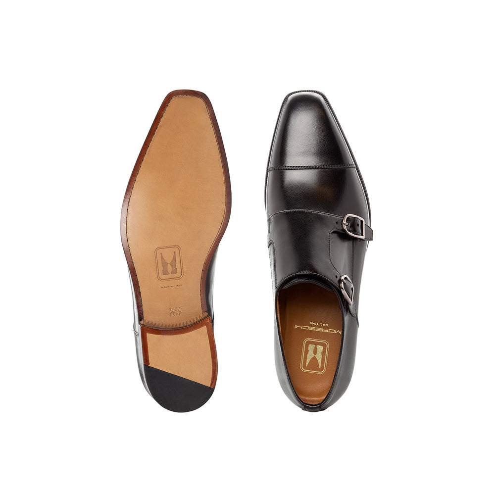 Moreschi Mosca Double Monkstrap Shoes Black