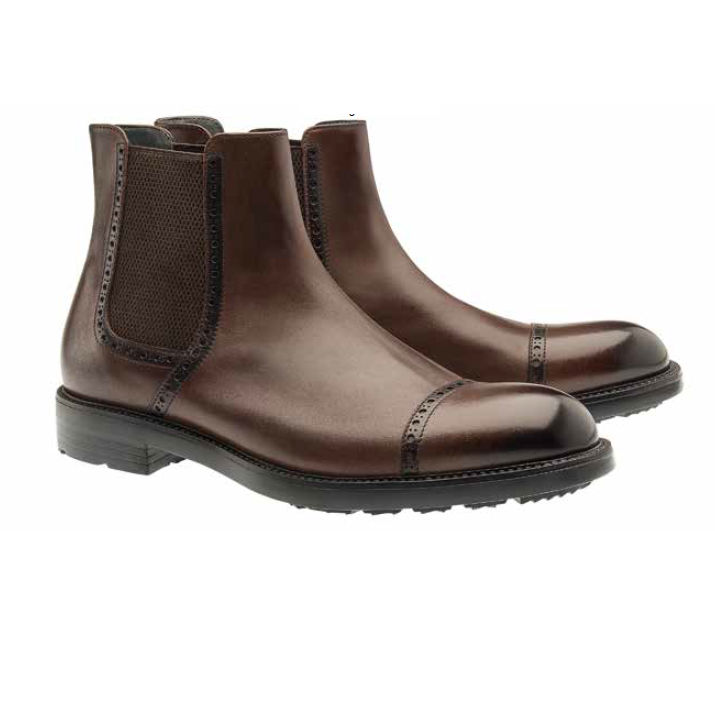 Moreschi Narvik Calfskin Cap Toe Boots Brown
