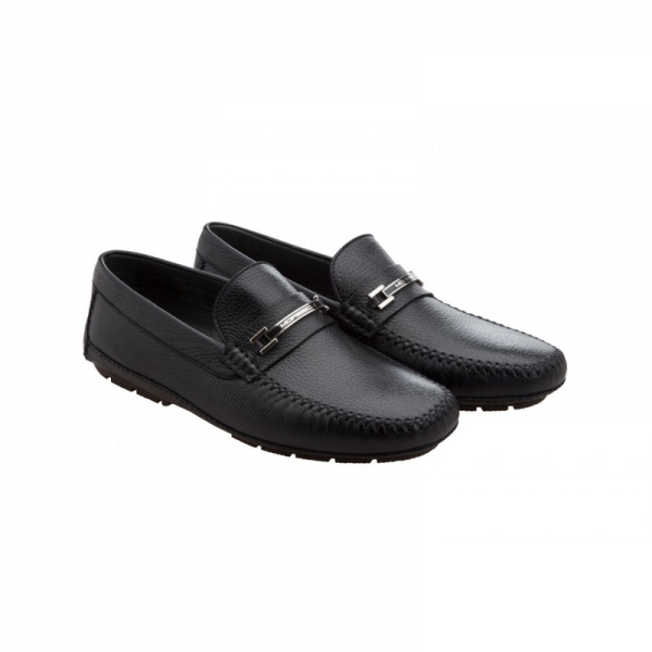 Moreschi Nassau Deerskin Driving Loafers Black (Special Order)