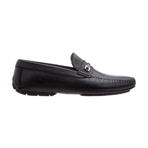 Moreschi Nassau Deerskin Driving Loafers Black (Special Order)