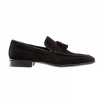 Moreschi Newport Suede Tassel Loafers Black (Special Order)
